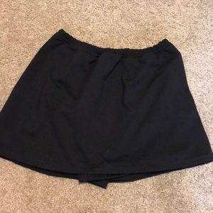 Black skirt with spandex shorts